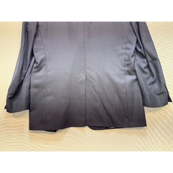 Stafford Men's Wool 2 Button Blazer Jacket Classic Fit Long Sleeve Size 46 Blue - Picture 10 of 11